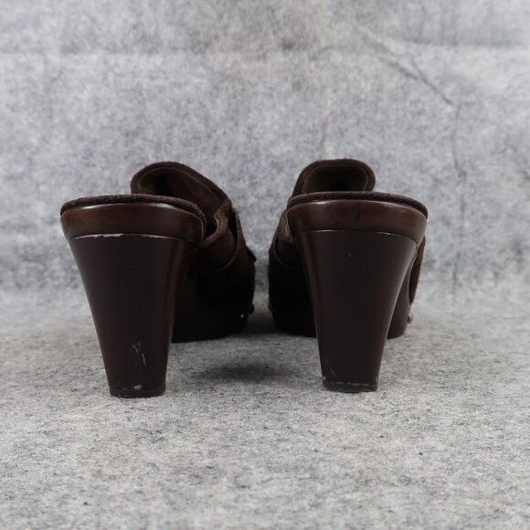 Stuart Weitzman Shoes Womens 8.5 Mule Heel Fashion Studs Buckle Leather Classic - Picture 6 of 16